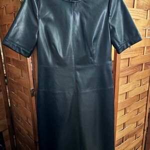 bagatelle leather dress bagatelle | Dresses | Nwt Bagatelle Nyc Vegan Leather Puff Sleeve Midi Dress